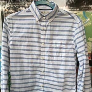 Celio Men Small Long-Sleeve Stripe Button-Up Shirt